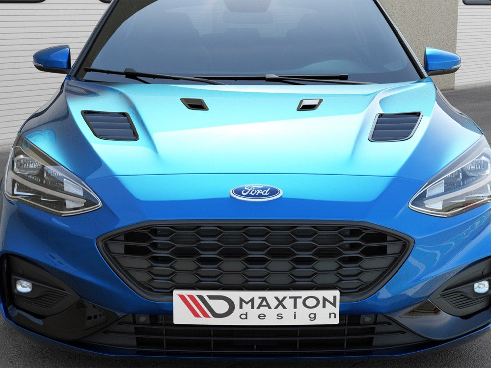 SET OF Bonnet Vents compatible with Ford Focus ST-Line / ST Mk4 - Carbon Look