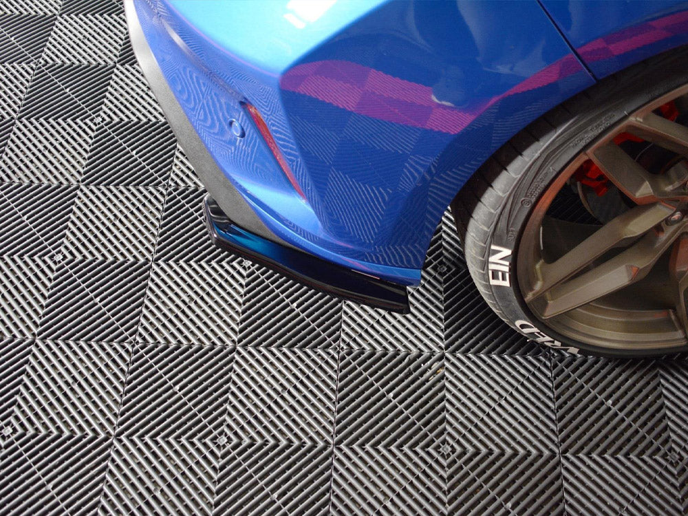 Rear Side Splitters V.1 compatible with Ford Focus ST-Line Mk4 - Carbon Look