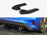 Rear Side Splitters V.2 compatible with Ford Focus ST-Line Mk4 - Carbon Look