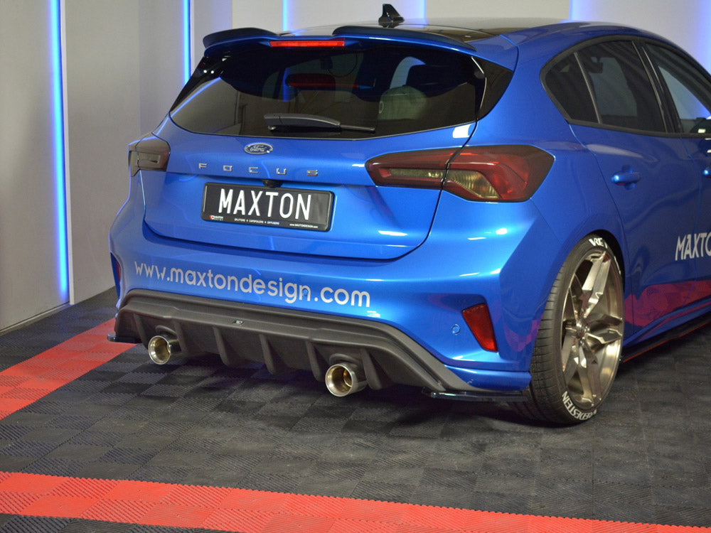 Rear Side Splitters V.2 compatible with Ford Focus ST-Line Mk4 - Carbon Look