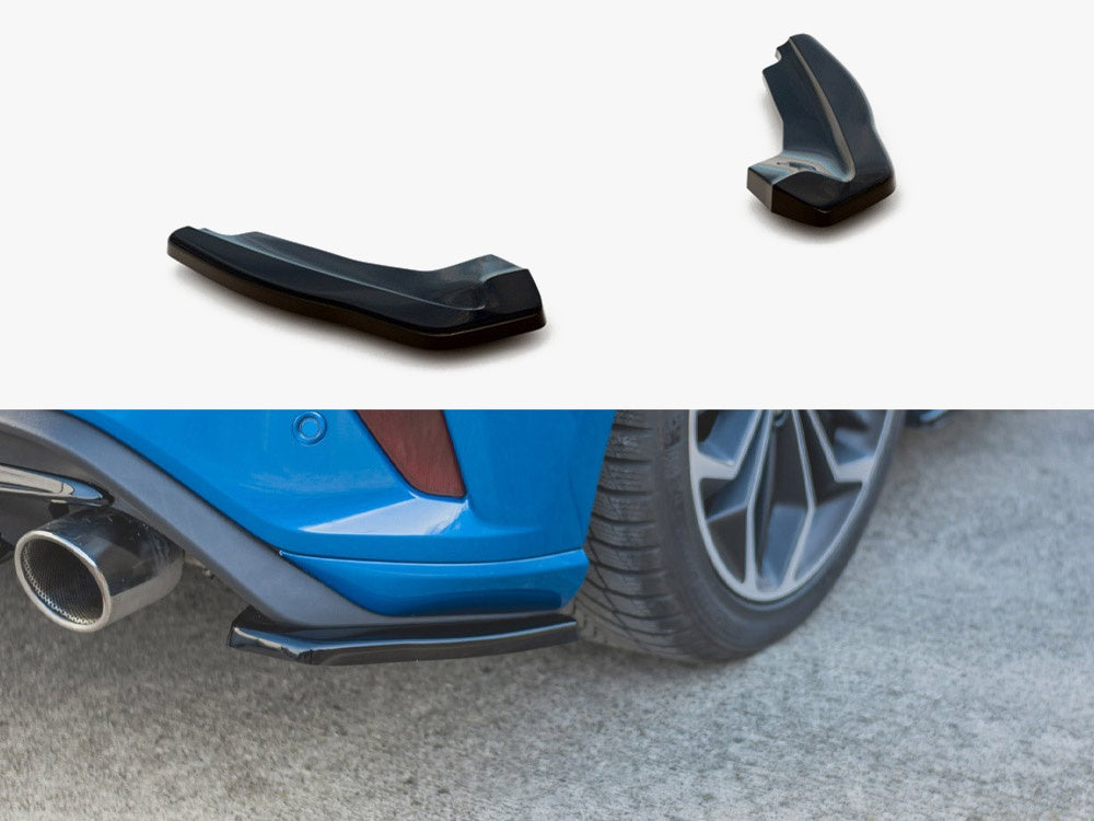 Rear Side Splitters compatible with Ford Focus Mk4 ST (2019-) - Carbon Look