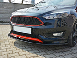 Front Splitter V.1 compatible with Ford Focus 3 ST-Line (Facelift) (2015-2018)
