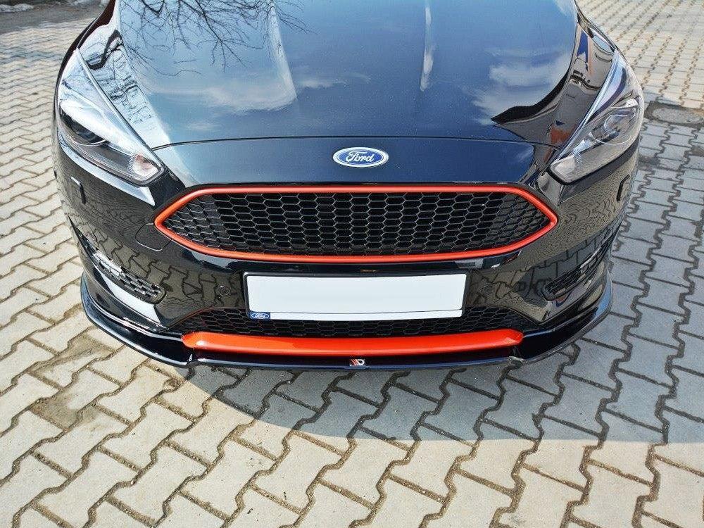 Front Splitter V.2 compatible with Ford Focus 3 ST-Line Facelift