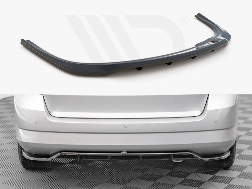 MAXTON DESIGN Central Rear Splitter (Vertical Bars) Skoda Fabia Combi MK3 (2014-2019)