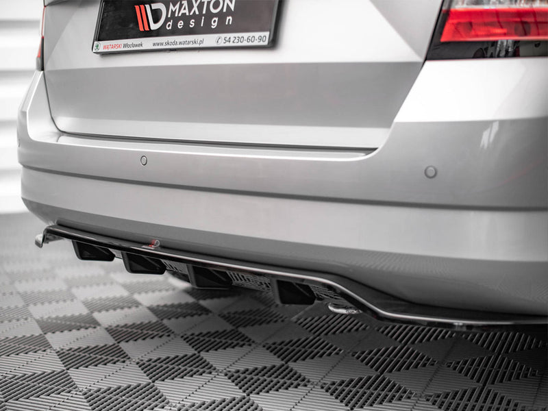 MAXTON DESIGN Central Rear Splitter (Vertical Bars) Skoda Fabia Combi MK3 (2014-2019)