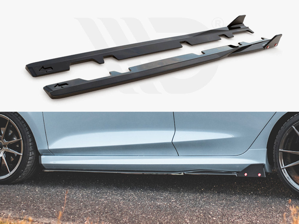 Side Skirts Diffusers V.2 + Flaps Ford Fiesta ST / ST-Line Mk8