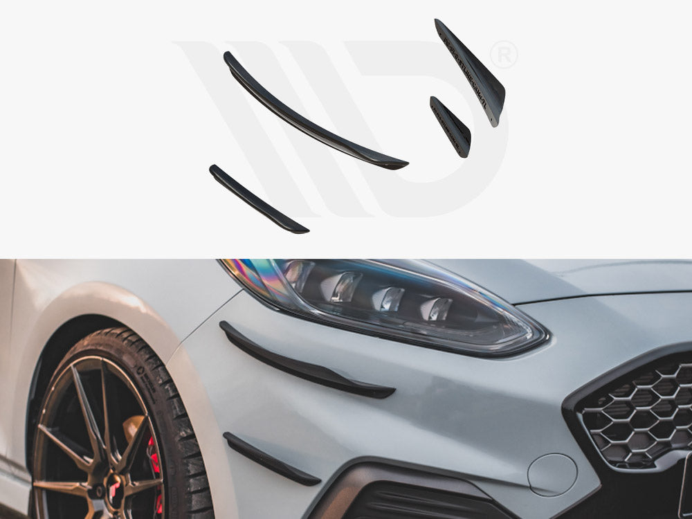 MAXTON DESIGN Front Bumper Wings (Canards) V.3 Ford Fiesta MK8 ST / St-line (2017-)