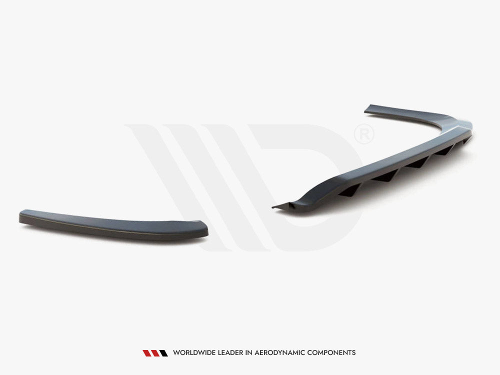 MAXTON DESIGN Central Rear Splitter (Vertical Bars) VW Passat CC (2008-2012)