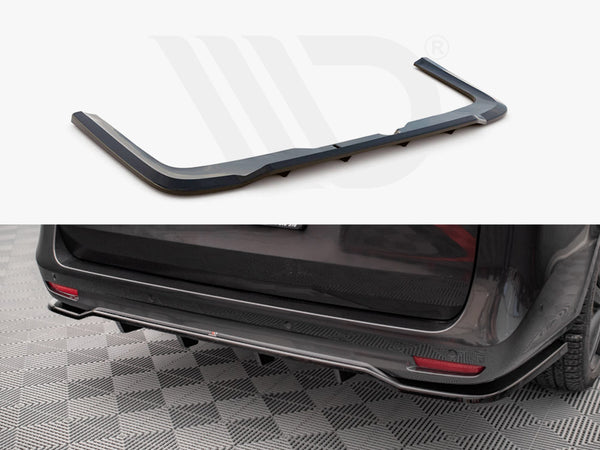 MAXTON DESIGN Central Rear Splitter (Vertical Bars) Mercedes V-class Amg-line W447 Facelift (2021-)