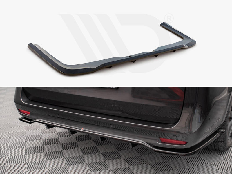 MAXTON DESIGN Central Rear Splitter (Vertical Bars) Mercedes V-class Amg-line W447 Facelift (2021-)