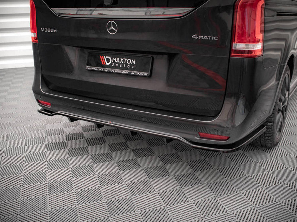 MAXTON DESIGN Central Rear Splitter (Vertical Bars) Mercedes V-class Amg-line W447 Facelift (2021-)