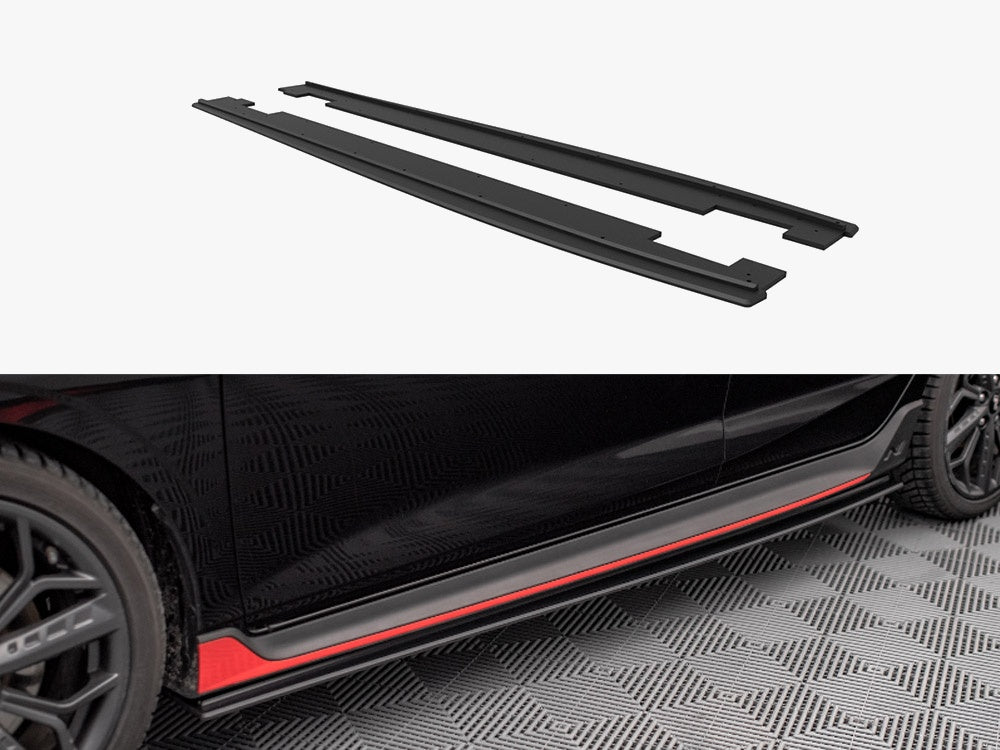 Street PRO Side Skirts Diffusers compatible with Hyundai i20 N Mk3