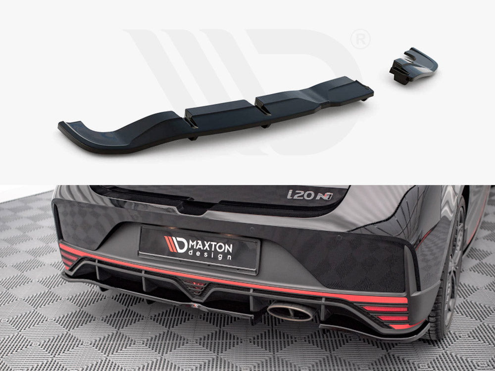 MAXTON DESIGN Central Rear Splitter (Vertical Bars) Hyundai I20 N Mk3 (2020-)