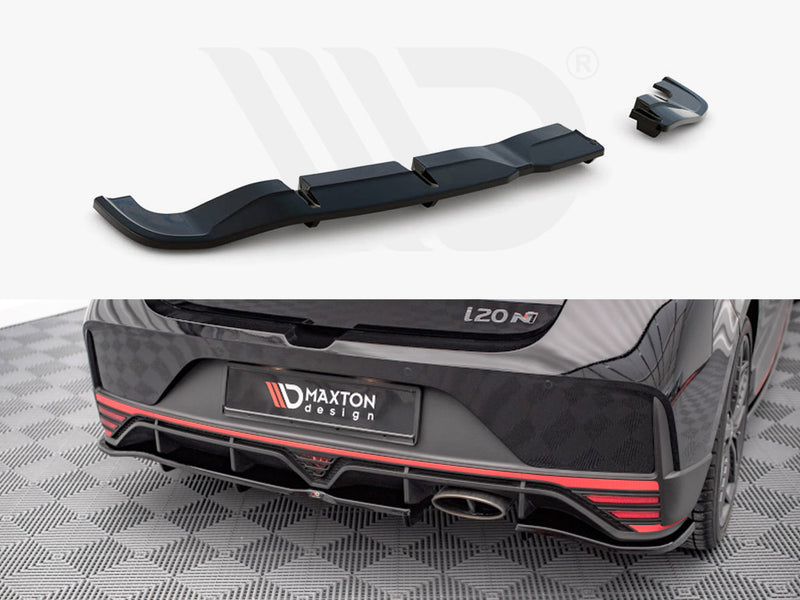 MAXTON DESIGN Central Rear Splitter (Vertical Bars) Hyundai I20 N Mk3 (2020-)