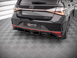 MAXTON DESIGN Central Rear Splitter (Vertical Bars) Hyundai I20 N Mk3 (2020-)