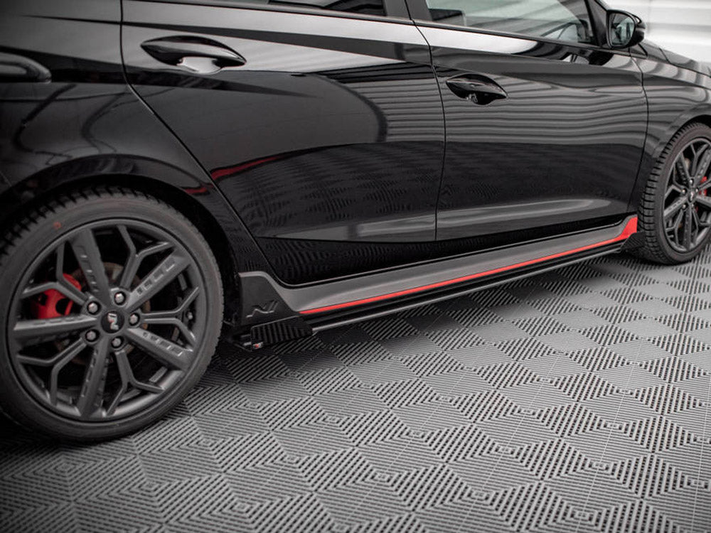 Street PRO Side Skirts Diffusers + Flaps compatible with Hyundai i20 N Mk3