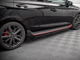Street PRO Side Skirts Diffusers + Flaps compatible with Hyundai i20 N Mk3