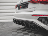 Rear Valance + Exhaust Ends Imitation compatible with Audi A3 S Line Sportback 8Y