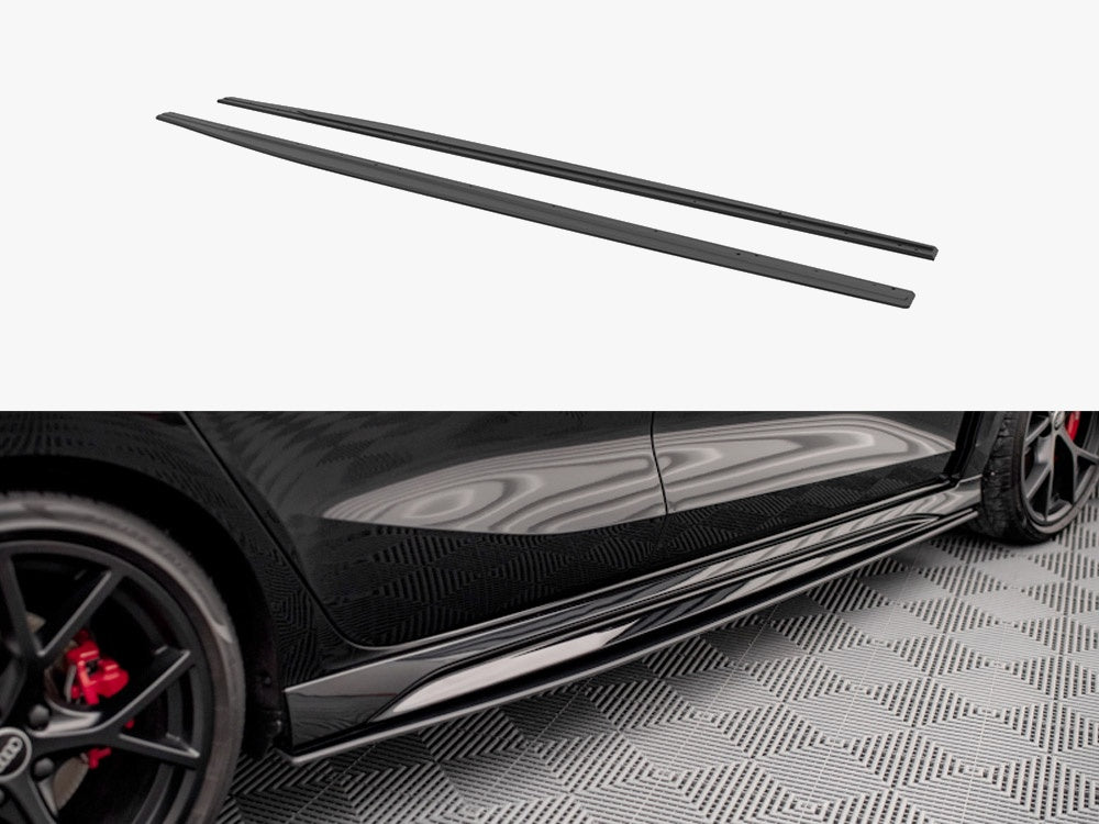 Street PRO Side Skirts Diffusers compatible with Audi RS 3 Sportback 8Y