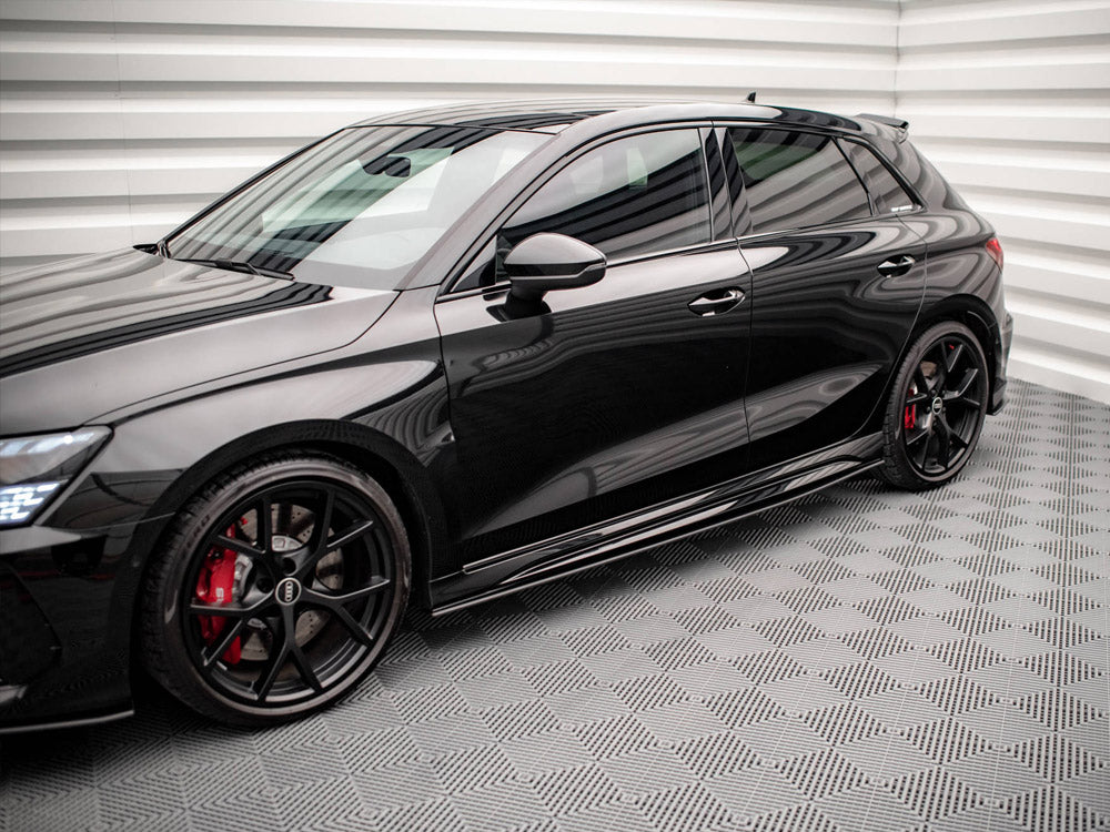 Street PRO Side Skirts Diffusers compatible with Audi RS 3 Sportback 8Y