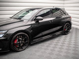 Street PRO Side Skirts Diffusers compatible with Audi RS 3 Sportback 8Y