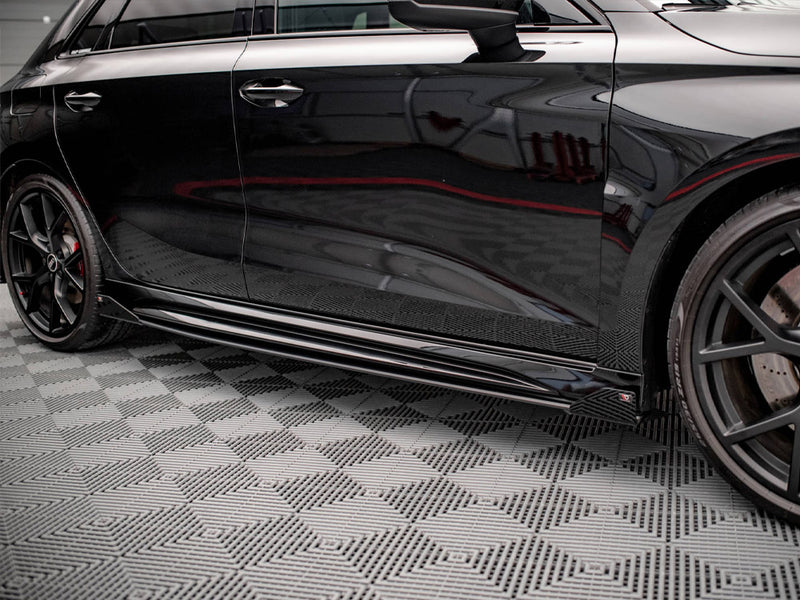 Street PRO Side Skirts Diffusers (+flaps) Audi RS3 Sportback 8Y (2020-)