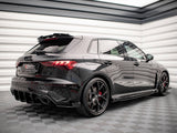 Street PRO Rear Side Splitters + Flaps compatible with Audi RS 3 Sportback 8Y