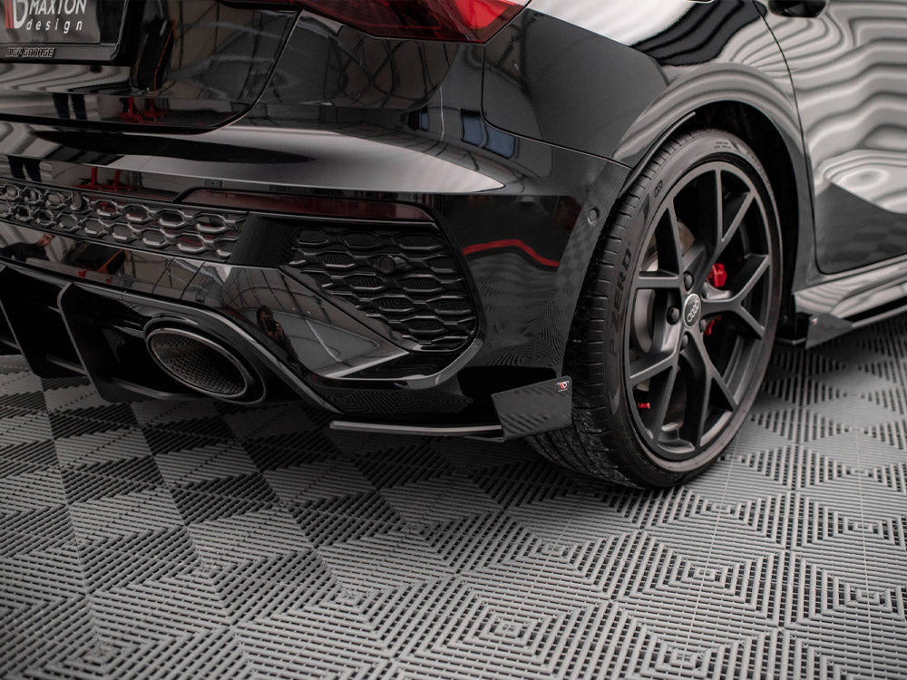 Street PRO Rear Side Splitters + Flaps compatible with Audi RS 3 Sportback 8Y
