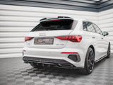 Rear Splitter (Vertical Bars) compatible with Audi A3 S Line Sportback 8Y