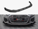 Street PRO Front Splitter V.1 + Flaps compatible with Audi S3 / A3 S Line 8Y