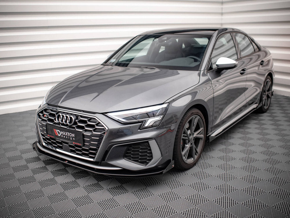 Street PRO Front Splitter V.1 + Flaps compatible with Audi S3 / A3 S Line 8Y