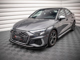 Street PRO Front Splitter V.1 + Flaps compatible with Audi S3 / A3 S Line 8Y