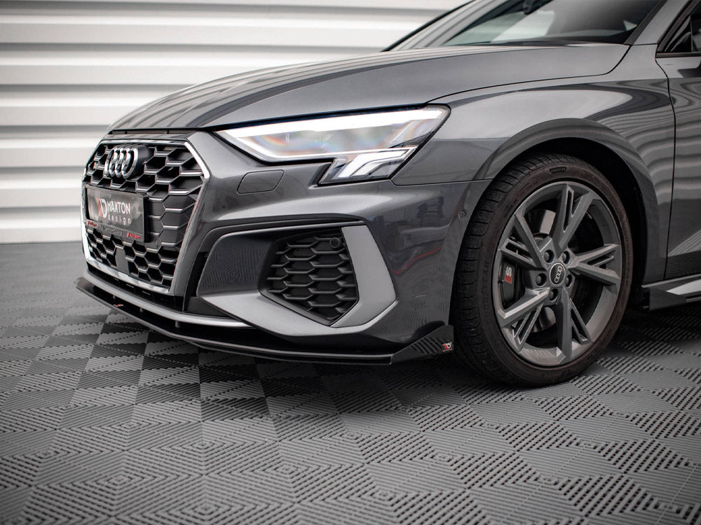Street PRO Front Splitter V.1 + Flaps compatible with Audi S3 / A3 S Line 8Y