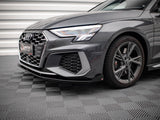 Street PRO Front Splitter V.1 + Flaps compatible with Audi S3 / A3 S Line 8Y