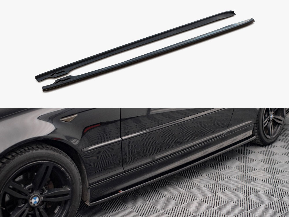 Side Skirts Diffusers V.2 compatible with BMW 3 Coupe M-Pack E46 (1999-2005)
