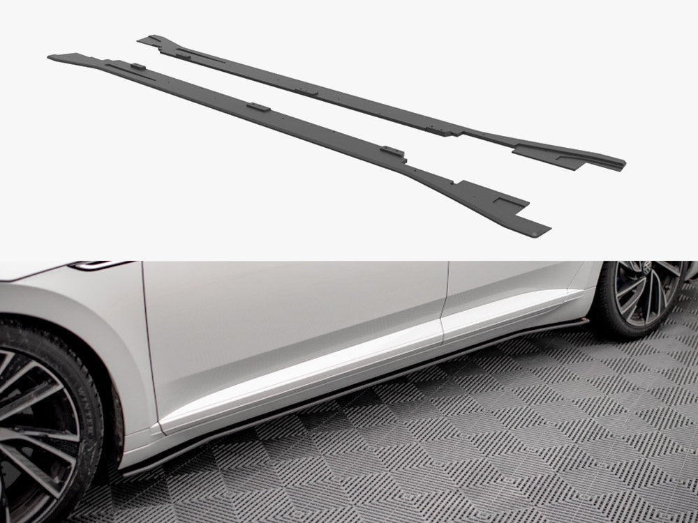 Street PRO Side Skirt Diffusers V.2 compatible with Volkswagen Arteon R / R-Line Sedan / Shooting Brake Mk1 Facelift