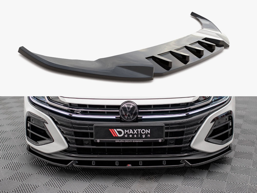 Front Splitter V.2 compatible with Volkswagen Arteon R Sedan / Shooting Brake Mk1 Facelift