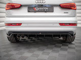 MAXTON DESIGN Central Rear Splitter (Vertical Bars) Audi Q3 8U Facelift (2014-2018)