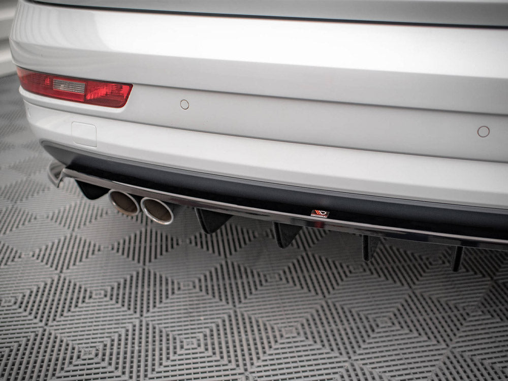 Rear Splitter (Vertical Bars) compatible with Audi Q3 Sport 8U Facelift