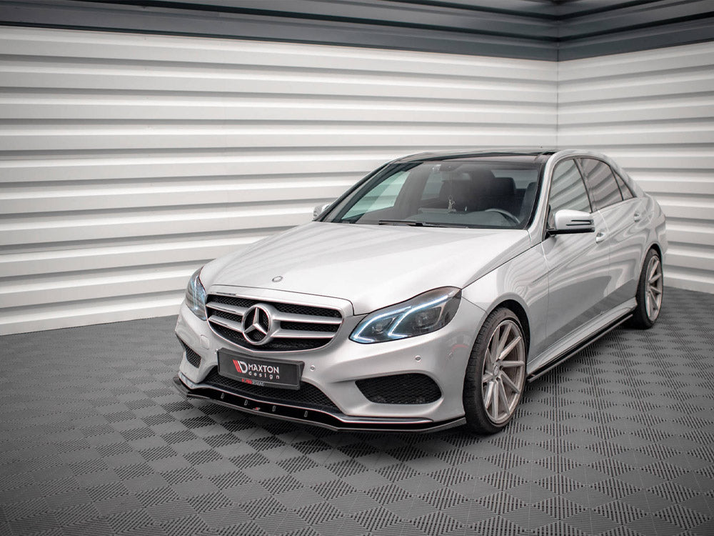 Front Splitter V.1 compatible with Mercedes E AMG Line Sedan W212 Facelift (2012-2016)