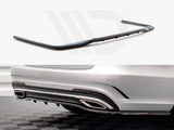 MAXTON DESIGN Central Rear Splitter (Vertical Bars) Mercedes E Amg-Line Sedan W212 Facelift (2012-2016)