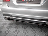 MAXTON DESIGN Central Rear Splitter (Vertical Bars) Mercedes E Amg-Line Sedan W212 Facelift (2012-2016)