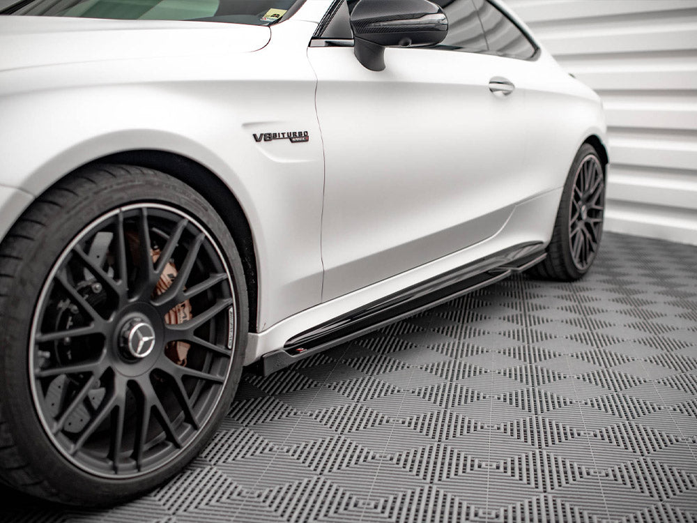 Side Skirts Diffusers V.2 compatible with Mercedes-AMG C 63AMG Coupe C205 Facelift
