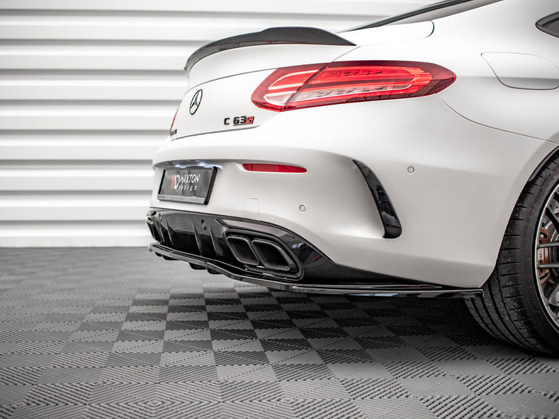 MAXTON DESIGN Central Rear Splitter (Vertical Bars) Mercedes-AMG C 63AMG Coupe AMG Aero Pack C205 Facelift