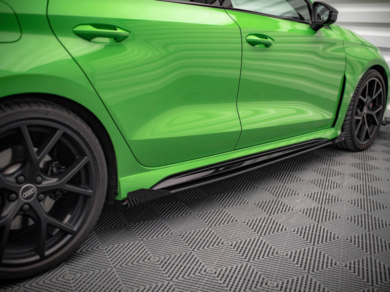 Street PRO Side Skirts Diffusers (+flaps) Audi RS3 Sedan 8Y (2020-)