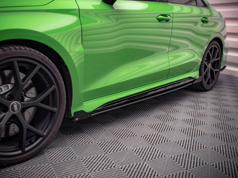 Street PRO Side Skirts Diffusers (+flaps) Audi RS3 Sedan 8Y (2020-)