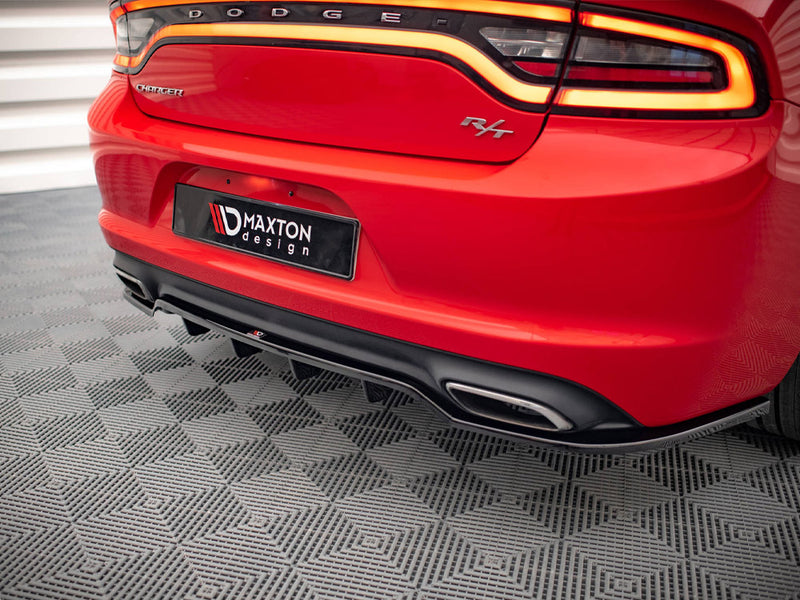 Central Rear Splitter (Vertical Bars) Dodge Charger RT Mk7 Facelift (2014-)