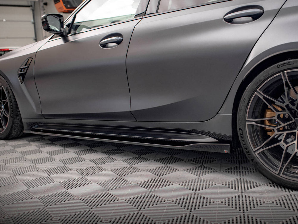 Side Skirts Diffusers V.2 compatible with BMW M3 Sedan / Touring G80 / G81