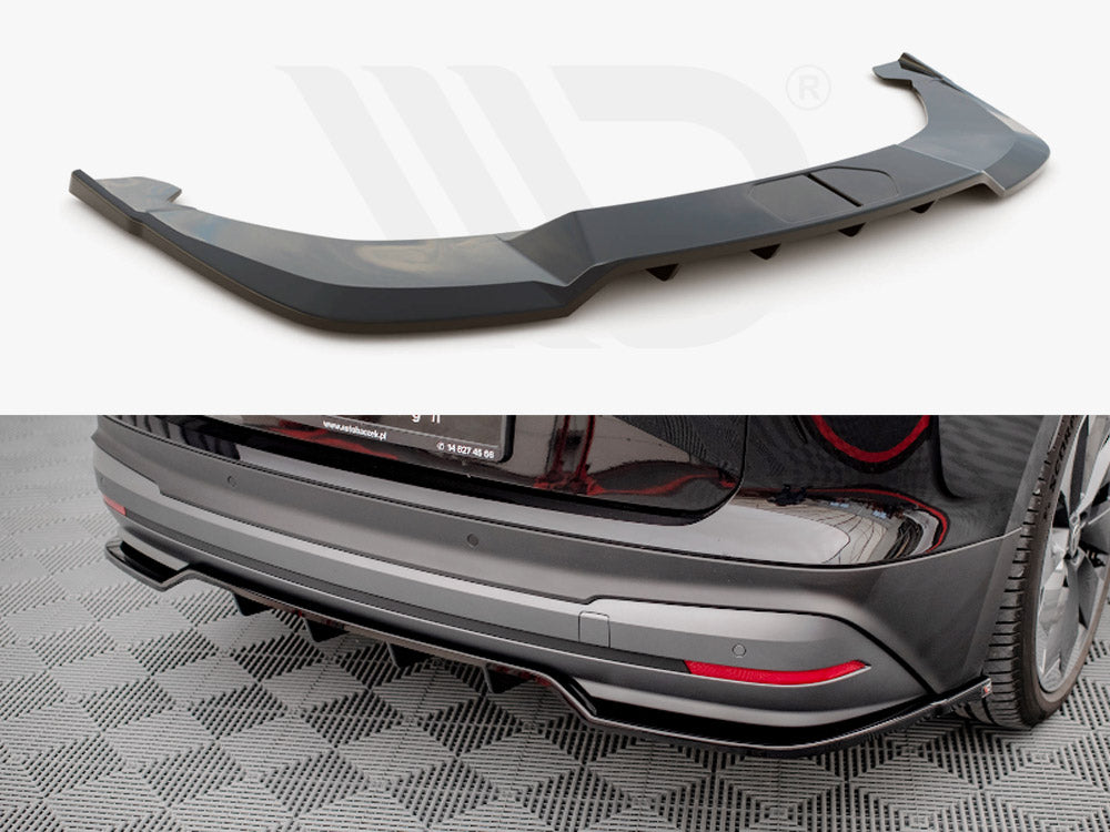 MAXTON DESIGN Central Rear Splitter (Vertical Bars) Skoda Enyaq IV (2020-)