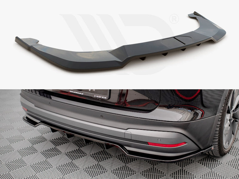 MAXTON DESIGN Central Rear Splitter (Vertical Bars) Skoda Enyaq IV (2020-)